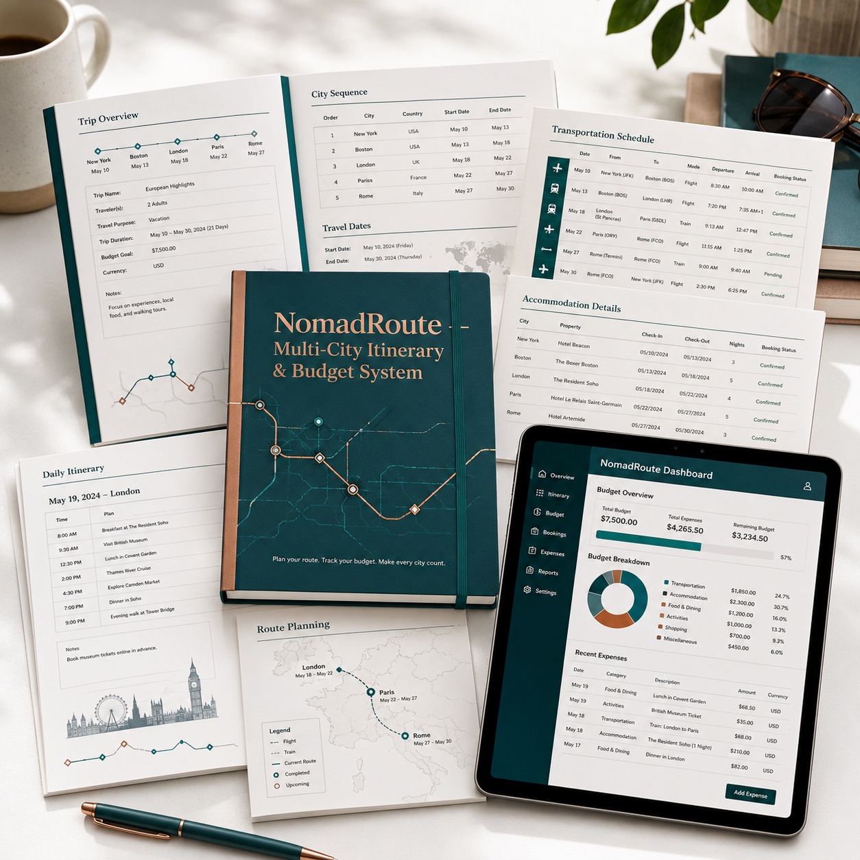 NomadRoute Multi-City Itinerary & Travel Budget Dashboard